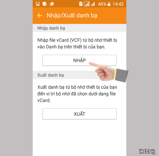 Chọn nhập